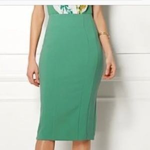 Eva Mendes NY&C Green Pencil Skirt